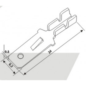 Terminal Faston de Latão Macho 6,3mm