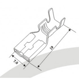 Terminal Faston de Latão Fêmea 6,3mm