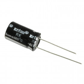 Capacitor Eletrolítico 1000μF 1000uF 25V 105ºC 10x16mm Ketuo