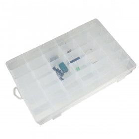 Caixa Organizadora Plástica Transparente 36 Divisórias 27,5*17,5*4,3cm