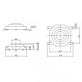 Chave Tactil SMD 4 Terminais KFC-004A 4x4x1,5mm 180°