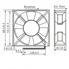 Micro Ventilador Fan 12V 40mm * 40mm * 10mm Cooler Ventoinha