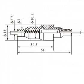 Porta Fusível 6x30mm Meio de Fio F103C