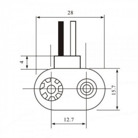 Clip Suporte para Bateria 9V 6F22 Tipo T