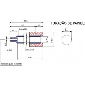 Borne para Pino Banana 4mm B07 Azul 20A