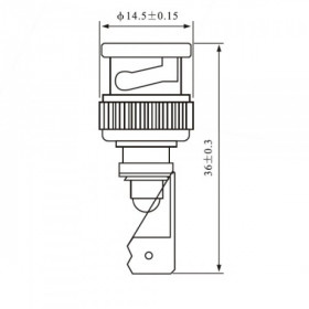 Conector BNC Macho com Capa Plástica para Cabo HBN-100