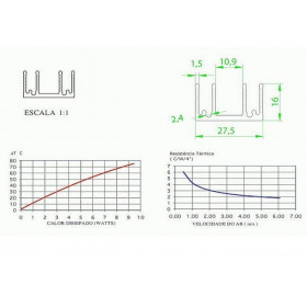 Dissipador de Alumínio RK6 20mm para TO220