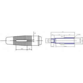 Borne para Fio Jack Pino Banana 4mm Extensão Cinza J121