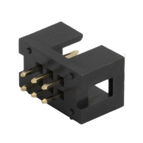 Conector Caixa Header 6 Vias Macho 2,54mm 180º para Placa