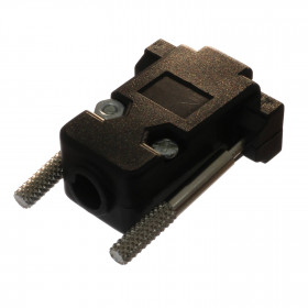 Capa Preta para Conector DB9 180º com Parafusos Longos