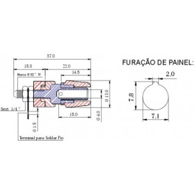 Borne para Pino Banana 4mm B19 Cinza 20A