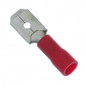 Terminal Faston Macho 6,3mm Pré Isolado Vermelho 0,5-1,5mm²