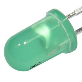Led Verde 5mm Difuso (Everlight 333-2SYGD/S530-E2)