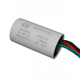 Capacitor de Partida 1μF + 1,5μF 250V 5% 25x48mm 1uF + 1,5uF