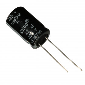 Capacitor Eletrolítico 22μF 22uF 400V 105ºC 13x20mm Ketuo