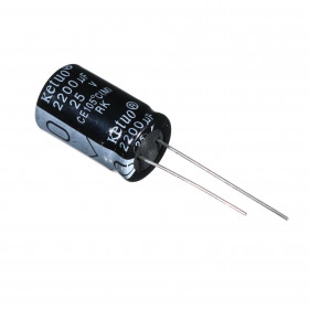 Capacitor Eletrolítico 2200μF 2200uF 25V 105ºC 13x21mm Ketuo