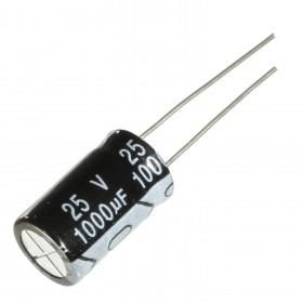 Capacitor Eletrolítico 1000μF 1000uF 25V 105ºC 10x16mm Ketuo