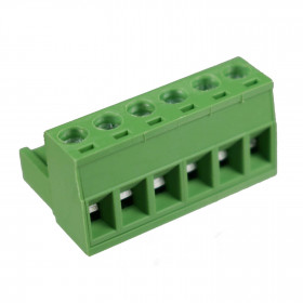 Conector Borne Fêmea Verde 6 Vias KF2EDGK-5.08 Passo 5,08mm