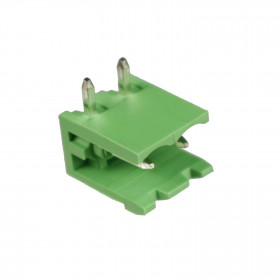 Conector Macho Verde 2 Vias KF2EDGRC-5.08 Passo 5,08mm 90° para Placa