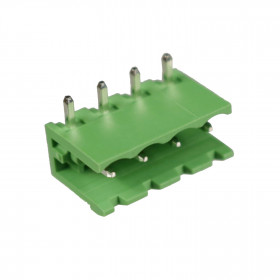 Conector Macho Verde 4 Vias KF2EDGRC-5.08 Passo 5,08mm 90° para Placa