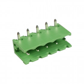 Conector Macho Verde 5 Vias KF2EDGRC-5.08 Passo 5,08mm 90° para Placa