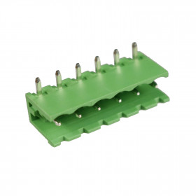 Conector Macho Verde 6 Vias KF2EDGRC-5.08 Passo 5,08mm 90° para Placa