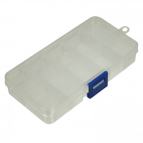Caixa Organizadora Plástica Transparente 10 Divisórias 22*130*64mm