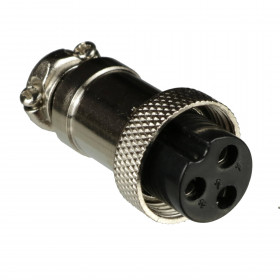 Conector de Aviação Circular Mike GX16 3 Vias Fêmea para Cabo