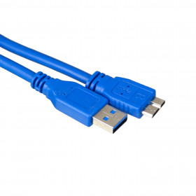 Cabo USB 3.0 tipo A x USB 3.0 tipo micro B Azul 1,8m para HD Externo