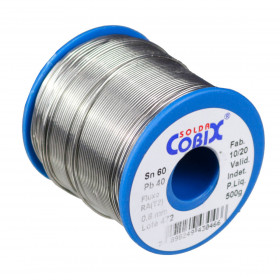 Solda Estanho Cobix SnPb 60x40 0,8mm Fluxo RA Carretel 500g