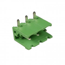 Conector Macho Verde 3 Vias KF2EDGRC-5.08 Passo 5,08mm 90° para Placa