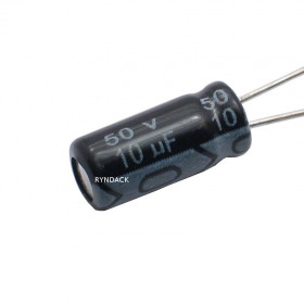 Capacitor Eletrolítico 10μF 10uF 50V 105ºC 5x11mm