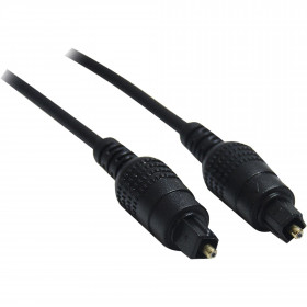 Cabo Fibra Ótica para Audio 5m Preto