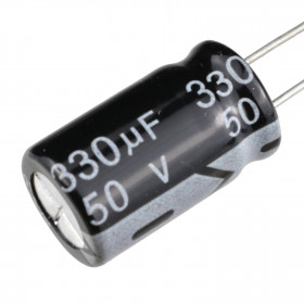 Capacitor Eletrolítico 330μF 330uF 50V 105ºC 10x17mm