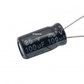 Capacitor Eletrolítico 100μF 100uF 25V 105ºC 6x12mm