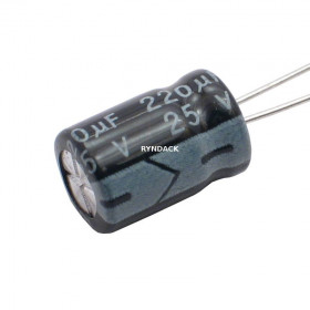 Capacitor Eletrolítico 220μF 220uF 25V 105ºC 8x12mm