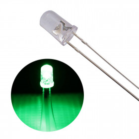 Led Verde 5mm Cristal Alto Brilho