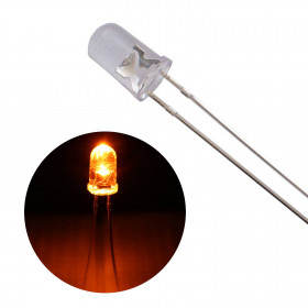 Led Laranja 5mm Cristal Alto Brilho