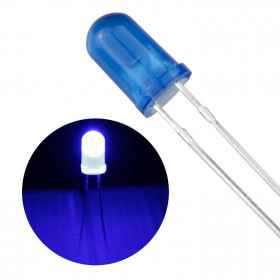 Led Azul 5mm Difuso 2000mCD 460-465nm