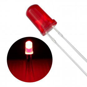 Led Vermelho 5mm Difuso 620-625nm