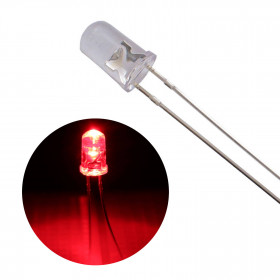 Led Vermelho 5mm Cristal Alto Brilho 3000mCD