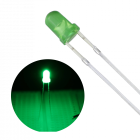 Led Verde 3mm Difuso