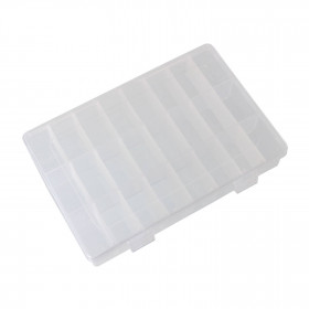 Caixa Organizadora Plástica Transparente 24 Divisórias 19,5*13*4,3cm