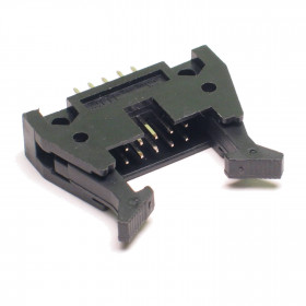 Conector Header 10 vias 180º com Ejetor