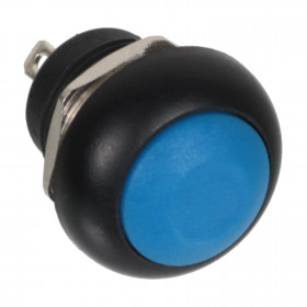 Chave Botão Redondo NA sem Trava Azul PBS-33B Prova d'agua IP55