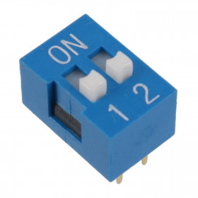 Chave Dipswitch 2 vias 180° Azul