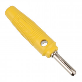 Pino Banana PB151 Amarelo 4mm com Mola Lateral e Capa Flexível 20A