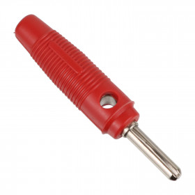 Pino Banana PB151 Vermelho 4mm com Mola Lateral e Capa Flexível 20A