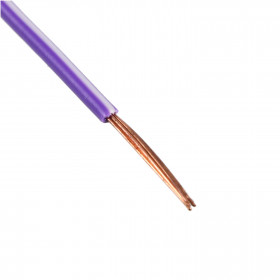 Cabo tipo Cabinho para Eletrônica Roxo com Listra Branca 0,30mm² (metro)