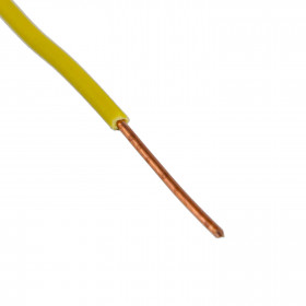 Cabo Fio Sólido Rígido para Eletrônica Amarelo 0,20mm² (metro)